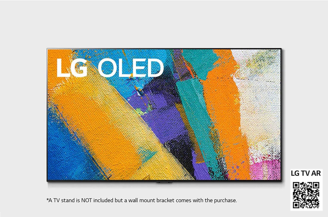 LG 55'' Gallery OLED GX 4K TV med integrert veggfeste, Front view with infill image, OLED55GX6LA