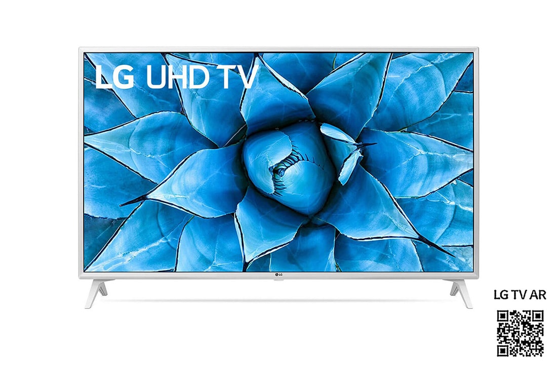 LG UN73 inch 4K Smart UHD TV, front view with infill image, 49UN73906LE