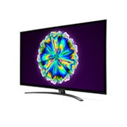 LG 4K NanoCell TV, 30 degree side view with infill image, 65NANO866NA, thumbnail 3