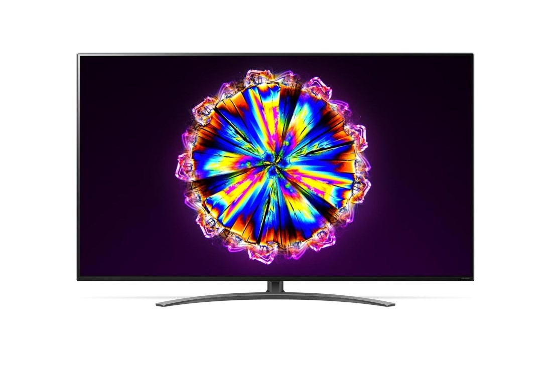 LG 4K NanoCell TV, front view with infill image, 55NANO916NA, thumbnail 2