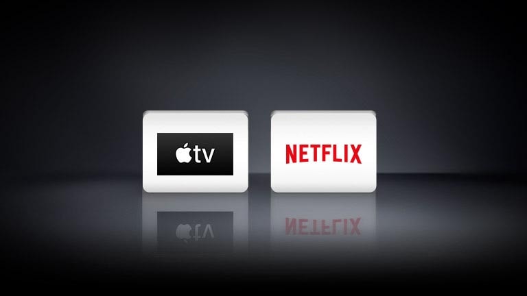 To logoer: Apple TV og Netflix.