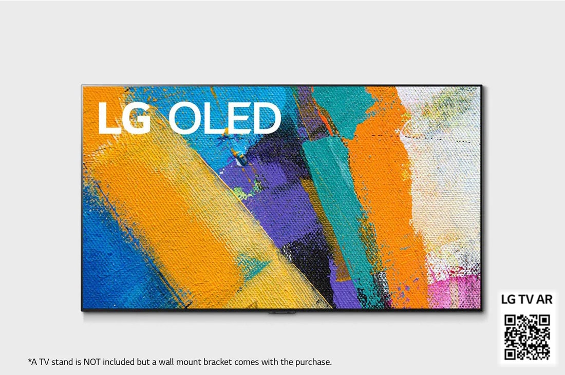 LG 77'' Gallery OLED GX 4K TV med integrert veggfeste, fremside med integrert bilde, OLED77GX6LA