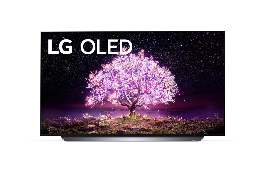 LG C1 48 tommers 4K Smart OLED TV, Visning forfra, OLED48C14LB