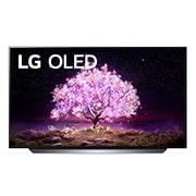 LG C1 48 tommers 4K Smart OLED TV, Visning forfra, OLED48C14LB, thumbnail 1