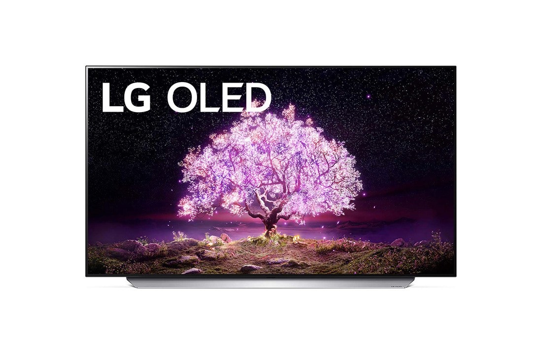 LG C1 48 tommers 4K Smart OLED TV, Visning forfra, OLED48C15LA