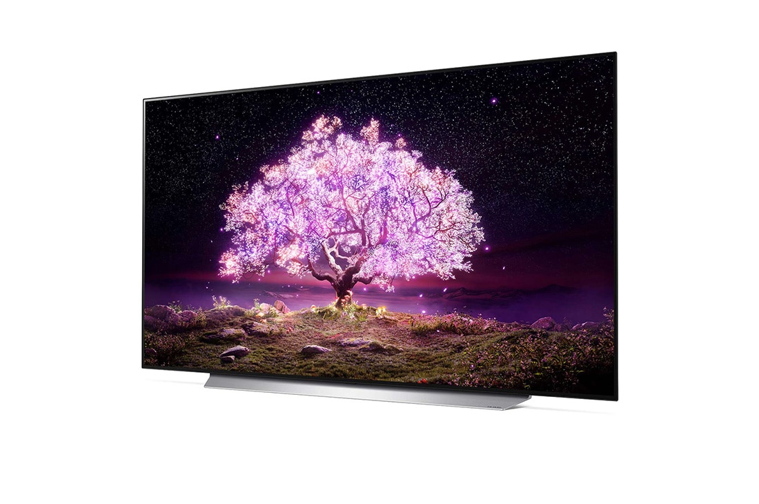 LG C1 77 tommers 4K Smart OLED TV, -15 grader sidevisning, OLED77C15LA, thumbnail 2