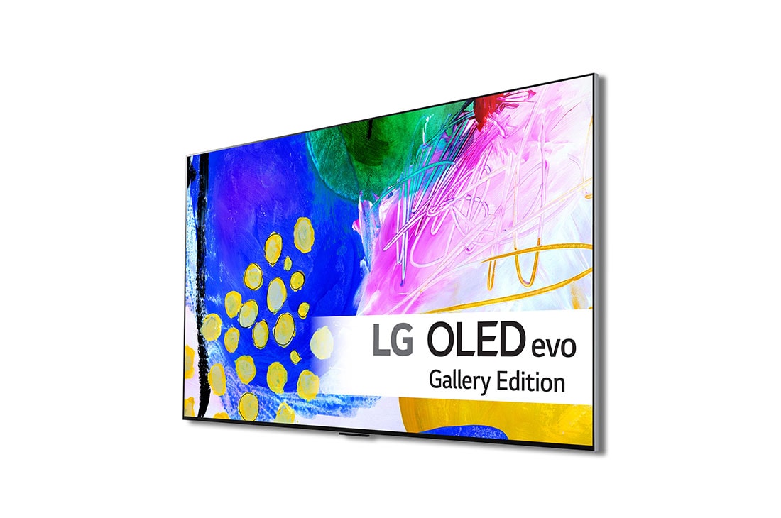 LG 55'' OLED G2 - OLED evo Gallery Edition 4K Smart TV - OLED55G26LA, -45 grader sidevisning, OLED55G26LA, thumbnail 3