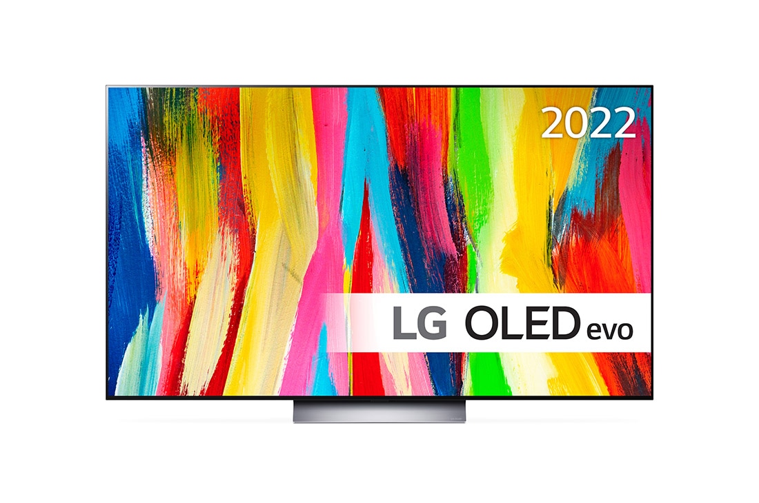 LG OLED evo C2 65-tommer 4K Smart TV, visning forfra, OLED65C24LA