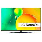 LG 55'' NANO 76 - NanoCell 4K Smart TV - 55NANO766QA, LG NanoCell TV sett forfra, 55NANO766QA, thumbnail 1