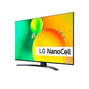 LG 55'' NANO 76 - NanoCell 4K Smart TV - 55NANO766QA, 30 graders sidevisning med innebygd bilde, 55NANO766QA, thumbnail 2