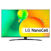 LG 65'' NANO 76 - NanoCell 4K Smart TV - 65NANO766QA, LG NanoCell TV sett forfra, 65NANO766QA, thumbnail 1