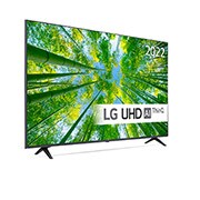 LG 55'' UQ8000 - 4K UHD Smart TV - 55UQ80006LB, 30 graders sidevisning , 55UQ80006LB, thumbnail 3
