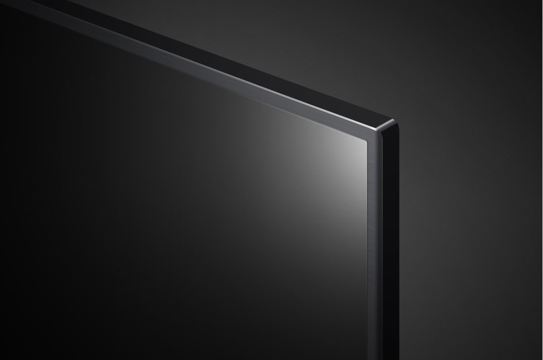 LG 43'' UQ7000 - 4K UHD Smart TV - 43UQ70006LB , Nærbilde av den ultraslanke toppkanten, 43UQ70006LB, thumbnail 8