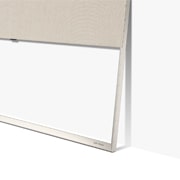 LG OLED | Objet Collection Easel, Nærbilde av nedre del av Easels lerretdesign med logoen for LG Object., 65ART90E6QA, thumbnail 13