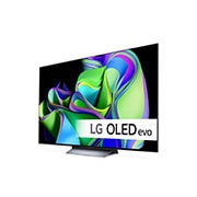 LG 65'' OLED evo C3 - 4K TV (2023), Visning forfra, med emblemer for LG OLED evo og 11 år som verdensledende OLED på skjermen, i tillegg til lydplanken nedenfor. , OLED65C35LA, thumbnail 2