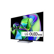 LG 55'' OLED evo C3 - 4K TV (2023), Visning forfra, med emblemer for LG OLED evo og 11 år som verdensledende OLED på skjermen, i tillegg til lydplanken nedenfor. , OLED55C35LA, thumbnail 2