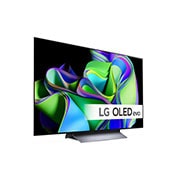LG 48'' OLED evo C3 - 4K TV (2023), Litt vinklet visning fra venstre side., OLED48C35LA, thumbnail 3