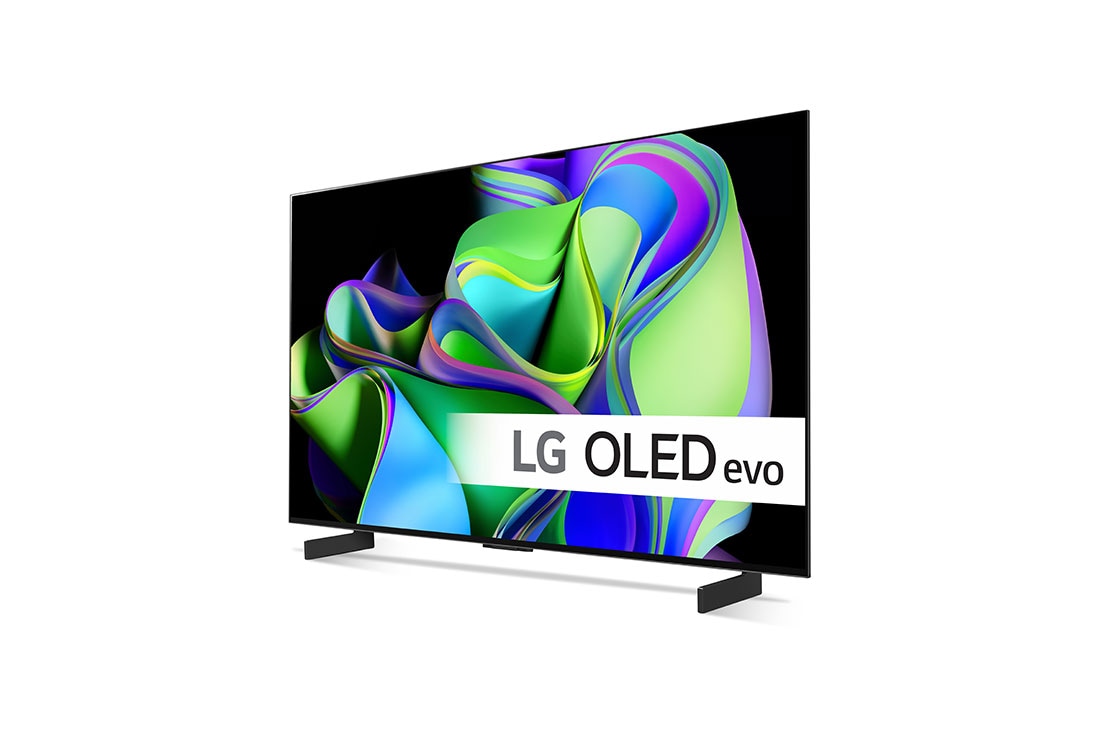 LG 42'' OLED evo C3 - 4K TV (2023), Litt vinklet visning fra venstre side., OLED42C35LA, thumbnail 2