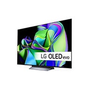 LG 77'' OLED evo C3 - 4K TV (2023), Litt vinklet visning fra venstre side., OLED77C36LC, thumbnail 2