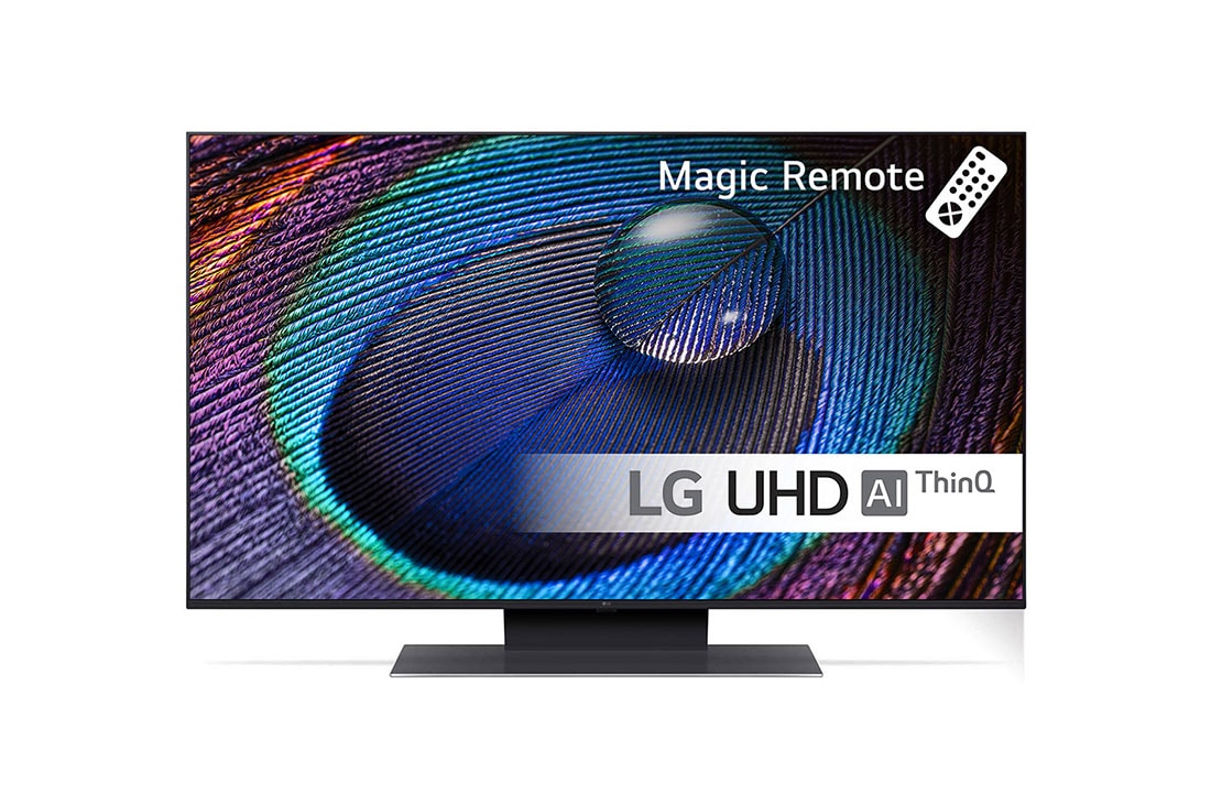 LG 43'' UHD UR91 - 4K TV (2023), LG UHD TV sett forfra, 43UR91006LA