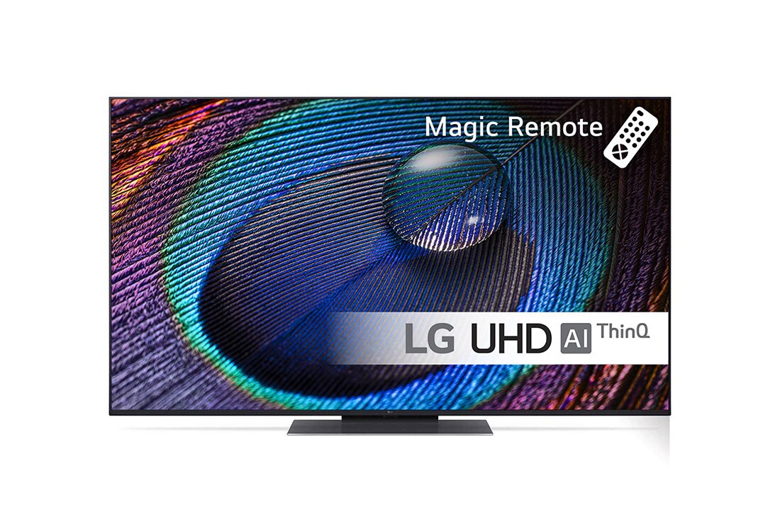 LG 55'' UHD UR91 - 4K TV (2023), LG UHD TV sett forfra, 55UR91006LA