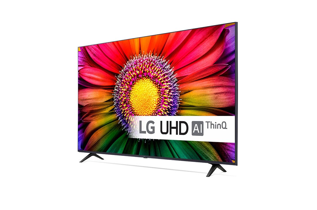 LG 55'' UHD UR80 - 4K TV (2023), 30 grader fra siden, 55UR80006LJ, thumbnail 3