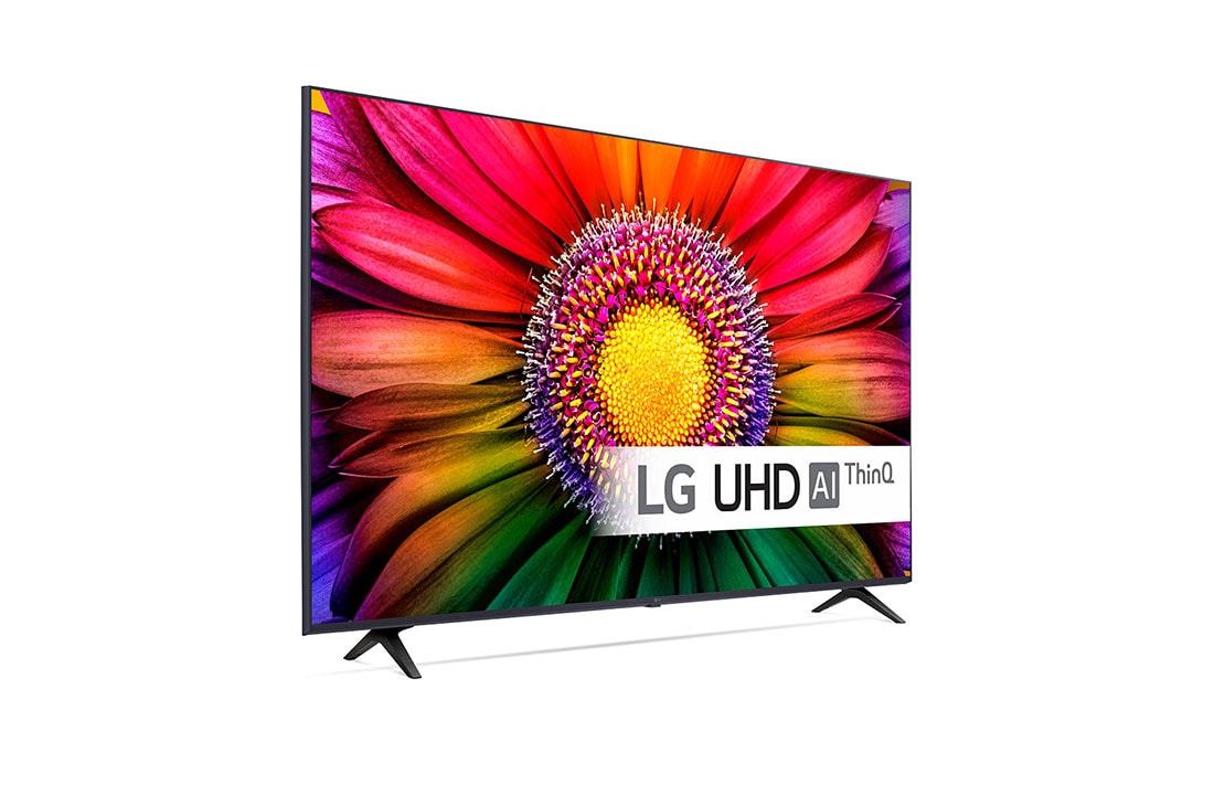 LG 55'' UHD UR80 - 4K TV (2023), 30 grader fra siden, 55UR80006LJ, thumbnail 4