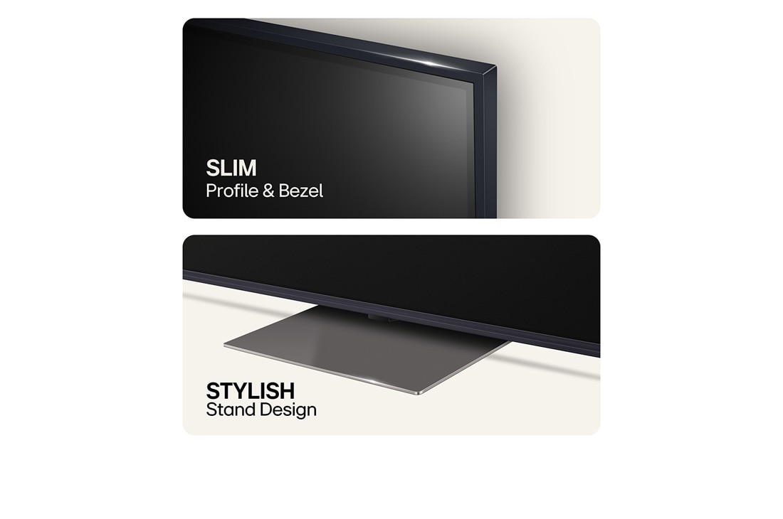 LG 65'' QNED AI 86 - 4K Smart TV (2024), Slank profil og ramme, og stilig stativdesign, 65QNED86T6A, thumbnail 6