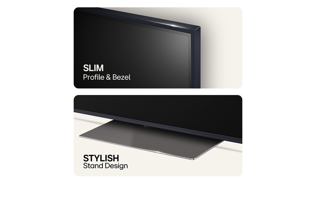 LG 55'' QNED AI 86 - 4K Smart TV (2024), Slank profil og ramme, og stilig stativdesign, 55QNED86T6A, thumbnail 6