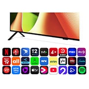 LG 65 tommers LG OLED AI B4 4K Smart TV OLED65B4, Sett forfra med LG OLED TV, OLED B4, 11 Years of world number 1 OLED-emblem og alpha 8 4K AI-prosessor Gen7, OLED65B4ELA, thumbnail 4