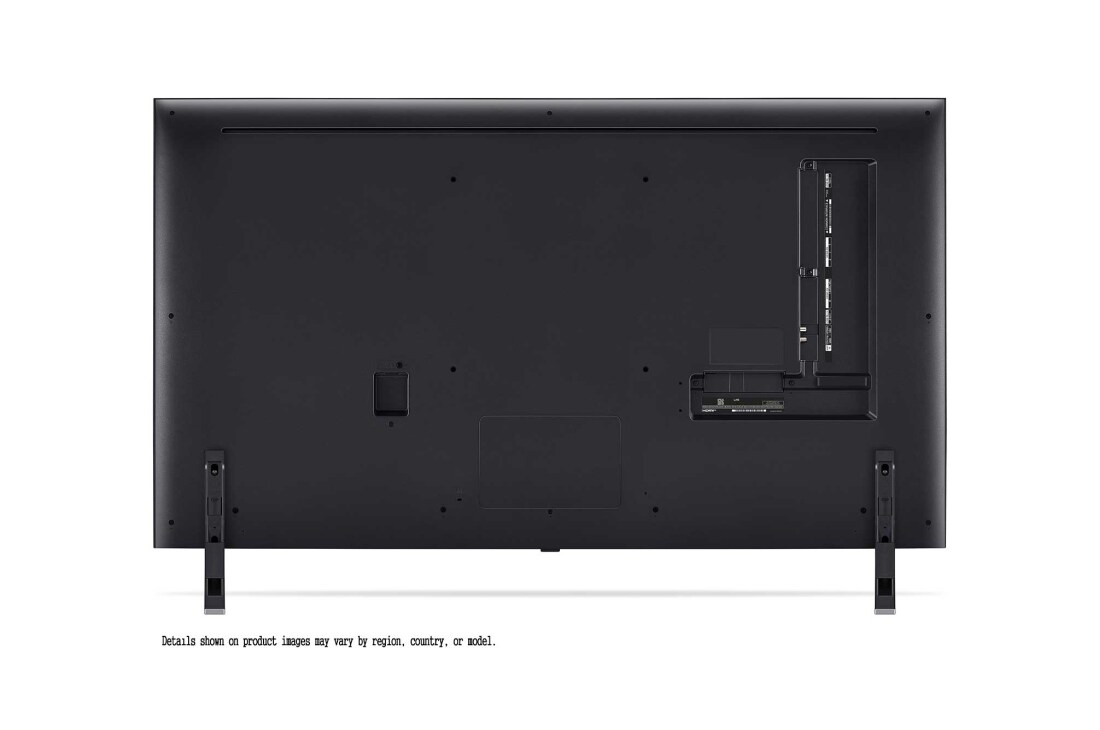 LG 55'' QNED AI 85 - 4K Smart TV (2024), LG QNED TV, QNED85 sett bakfra med porter og tilkoblingsinformasjon, 55QNED85T6C, thumbnail 7