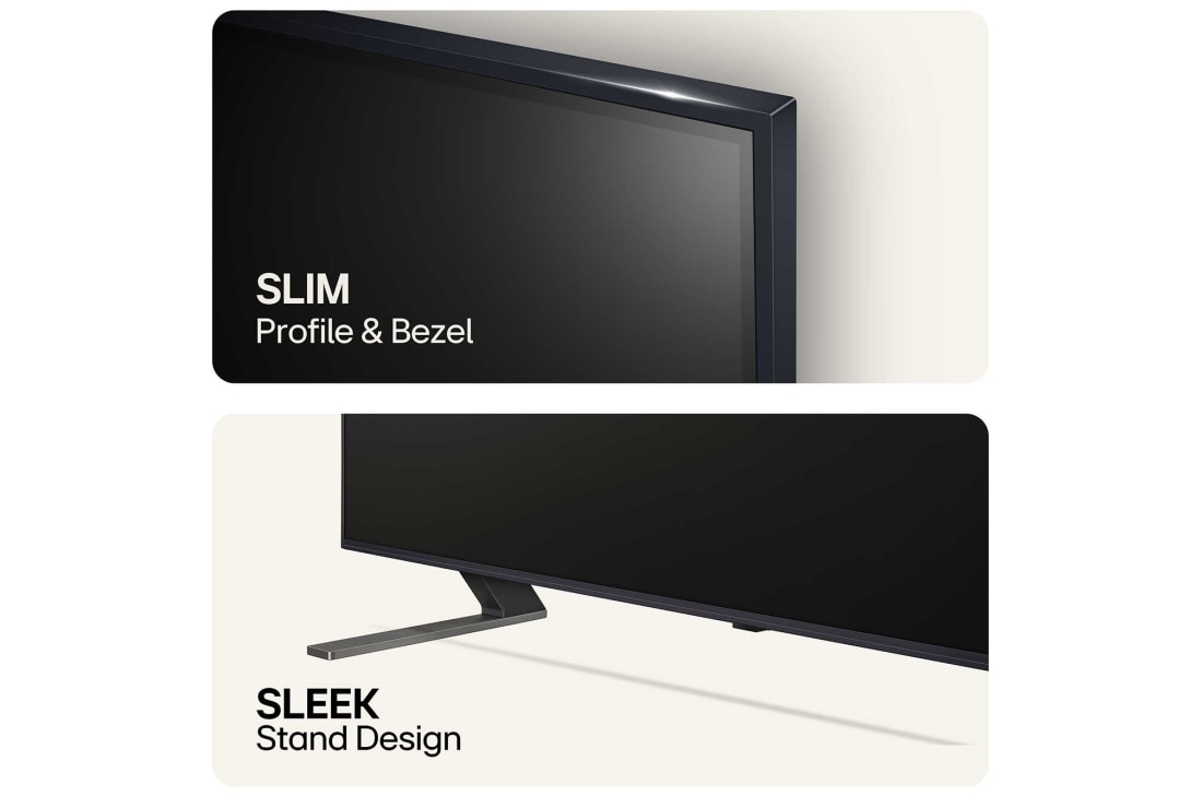 LG 86'' QNED AI 85 - 4K Smart TV (2024), Slank profil og ramme, og stilig stativdesign, 86QNED85T6C, thumbnail 6