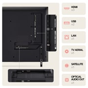 LG 43'' QNED AI 80 - 4K Smart TV (2024), Visning bakfra av LG UHD TV, UT73, 43QNED80T6A, thumbnail 7