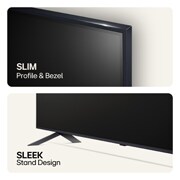 LG 50'' QNED AI 80 - 4K Smart TV (2024), Slank profil og ramme, og stilig stativdesign, 50QNED80T6A, thumbnail 6
