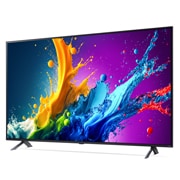 LG 65'' QNED AI 80 - 4K Smart TV (2024), LG QNED TV, QNED80 sett fra venstre i en liten vinkel, 65QNED80T6A, thumbnail 2
