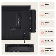 LG 65'' QNED AI 80 - 4K Smart TV (2024), LG QNED TV, QNED80 sett bakfra med porter og tilkoblingsinformasjon, 65QNED80T6A, thumbnail 7