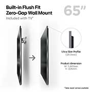 LG 65'' OLED evo AI G4 - 4K TV (2024), Innebygd Flush Fit Zero-Gap veggfeste med produktdimensjoner., OLED65G45LW, thumbnail 5