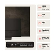 LG 65'' OLED evo AI C4 - 4K TV (2024), LG OLED C4 TV sett bakfra, med porter og tilkoblingsinformasjon, OLED65C44LA, thumbnail 7
