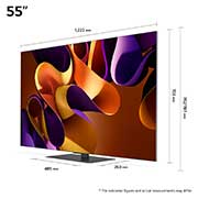 LG 55'' OLED evo AI G4 - 4K TV (2024), Innebygd Flush Fit Zero-Gap veggfeste med produktdimensjoner., OLED55G46LS, thumbnail 5