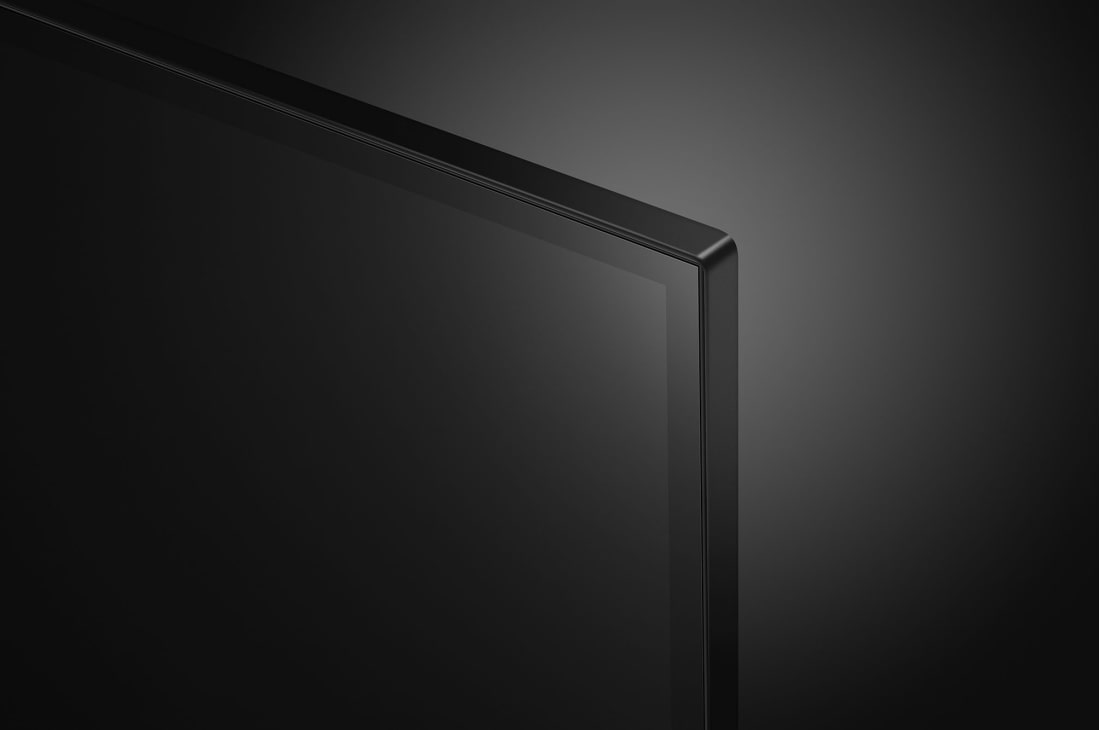 LG 65'' UHD AI UT73 - 4K TV (2024), Nærbilde av den øvre kanten av LG UHD TV, UT73, 65UT73006LA, thumbnail 6