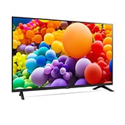 LG 65'' UHD AI UT73 - 4K TV (2024), LG UHD TV, UT73 sett fra høyre i en liten vinkel, 65UT73006LA, thumbnail 3