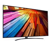 LG 86 tommer LG UHD AI UT81 4K Smart TV 2024, LG UHD TV, UT81 sett fra høyre i en liten vinkel, 86UT81006LA, thumbnail 3