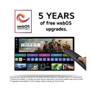 LG 86 tommer LG UHD AI UT81 4K Smart TV 2024, 5 års gratis webOS-oppdateringer med webOS-logo for nytt program, med webOS-grensesnittbilde og ansvarsfraskrivelser, 86UT81006LA, thumbnail 4