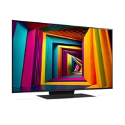 LG 43'' UHD AI UT91 - 4K TV (2024), LG UHD TV, UT91 sett fra høyre i en liten vinkel, 43UT91006LA, thumbnail 3