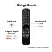 LG 48'' OLED evo AI C4 - 4K TV (2024), LG Magic Remote Controller fremhever det enkle punktet og rullingen, strømmetjenestesnarveier og stemmekommando, OLED48C44LA, thumbnail 8