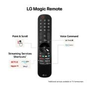 LG 42'' OLED evo AI C4 - 4K TV (2024), LG Magic Remote Controller fremhever det enkle punktet og rullingen, strømmetjenestesnarveier og stemmekommando, OLED42C44LA, thumbnail 8