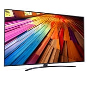 LG 75 tommer LG UHD AI UT81 4K Smart TV 2024, LG UHD TV, UT81 sett fra høyre i en liten vinkel, 75UT81006LA, thumbnail 3
