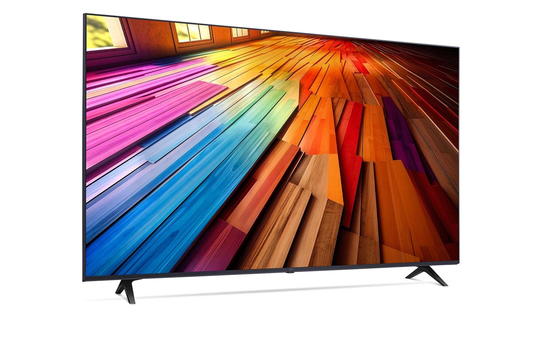 LG 65 tommer LG UHD AI UT80 4K Smart TV 2024, LG UHD TV, UT80 sett fra høyre i en liten vinkel, 65UT80006LA, thumbnail 2