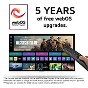 LG 55 tommer LG UHD AI UT80 4K Smart TV 2024, 5 års gratis webOS-oppdateringer med webOS-logo for nytt program, med webOS-grensesnittbilde og ansvarsfraskrivelser, 55UT80006LA, thumbnail 6