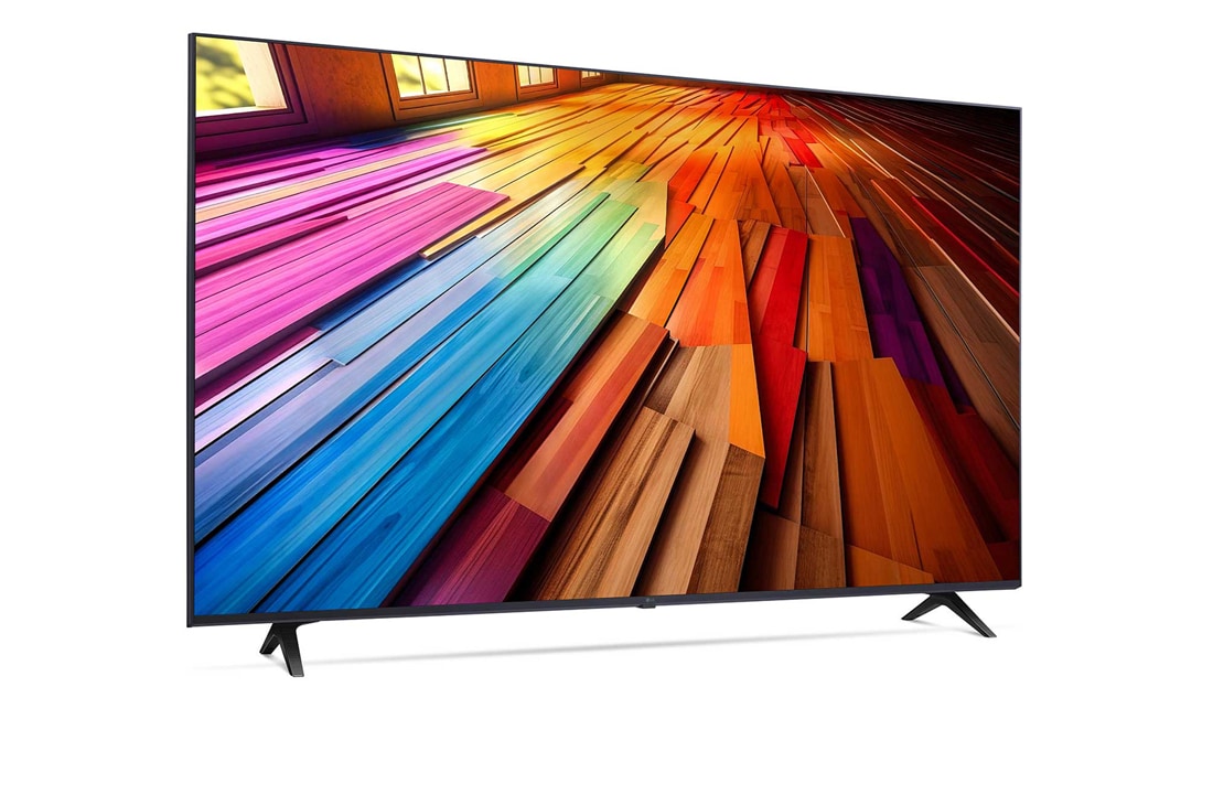 LG 50 tommer LG UHD AI UT80 4K Smart TV 2024, LG UHD TV, UT80 sett fra høyre i en liten vinkel, 50UT80006LA, thumbnail 2